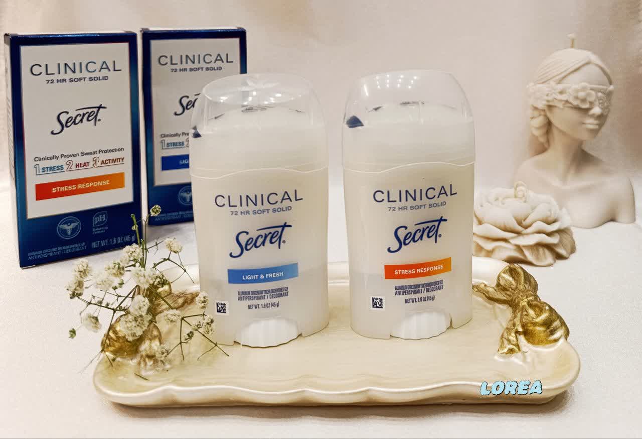 استیک ضد تعریق زنانه Secret سری  CLINICAL حجم 45 گرمی 72 ساعته