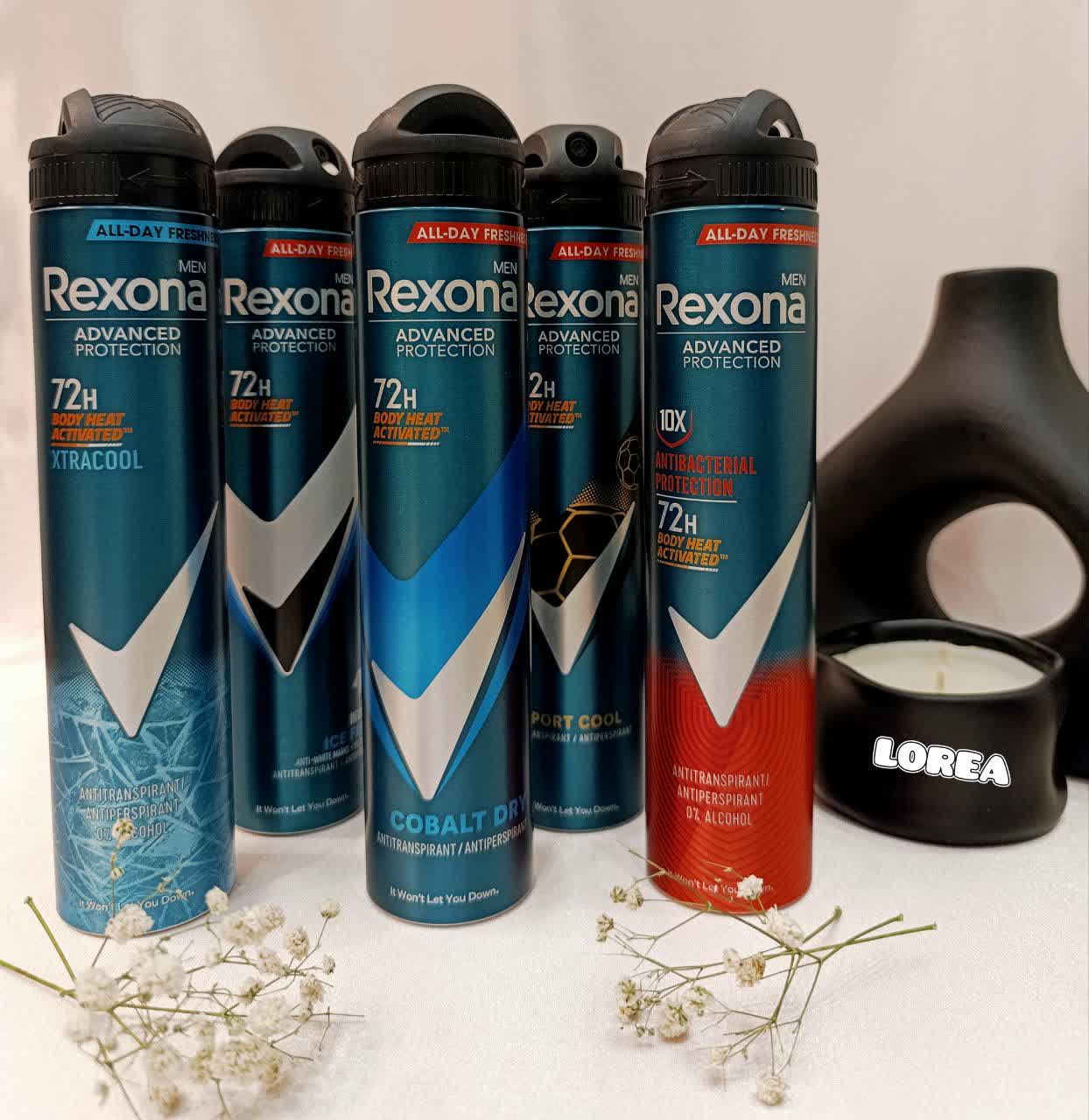 اسپری دئودورانت رکسونا Rexona مردانه 72 ساعته اصل ایتالیا حجم 200 میل
