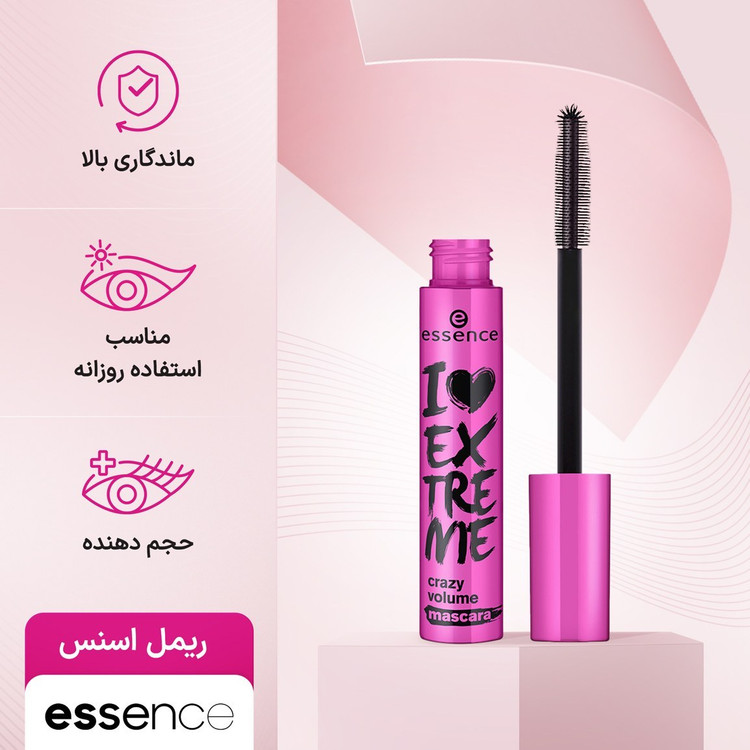 ریمل چشم حجم دهنده صورتی مدل Extreme Crazy اصل ایتالیا