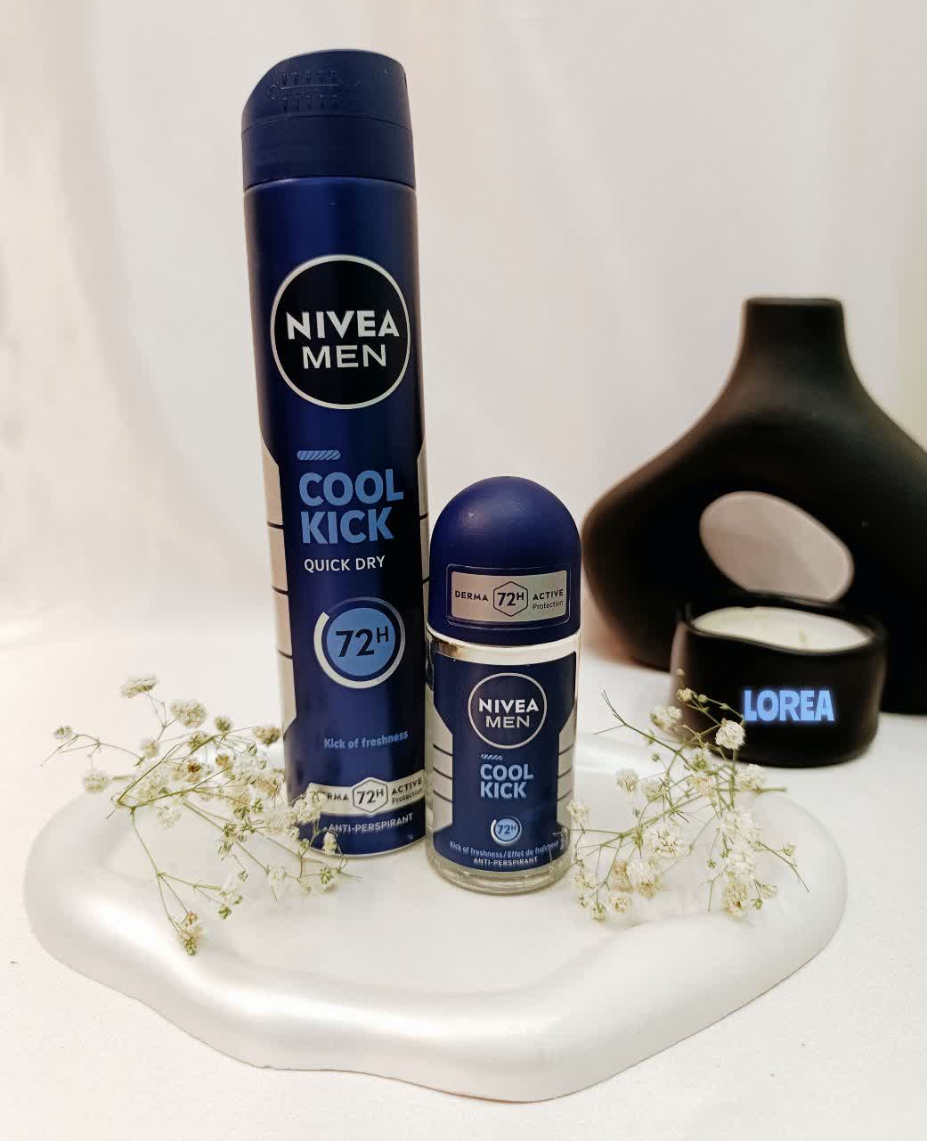 ست اسپری 200 میل و مام رولی 50 میل مردانه نیوا مدل  Cool Kick با ماندگاری 72 ساعته (اورجینال)